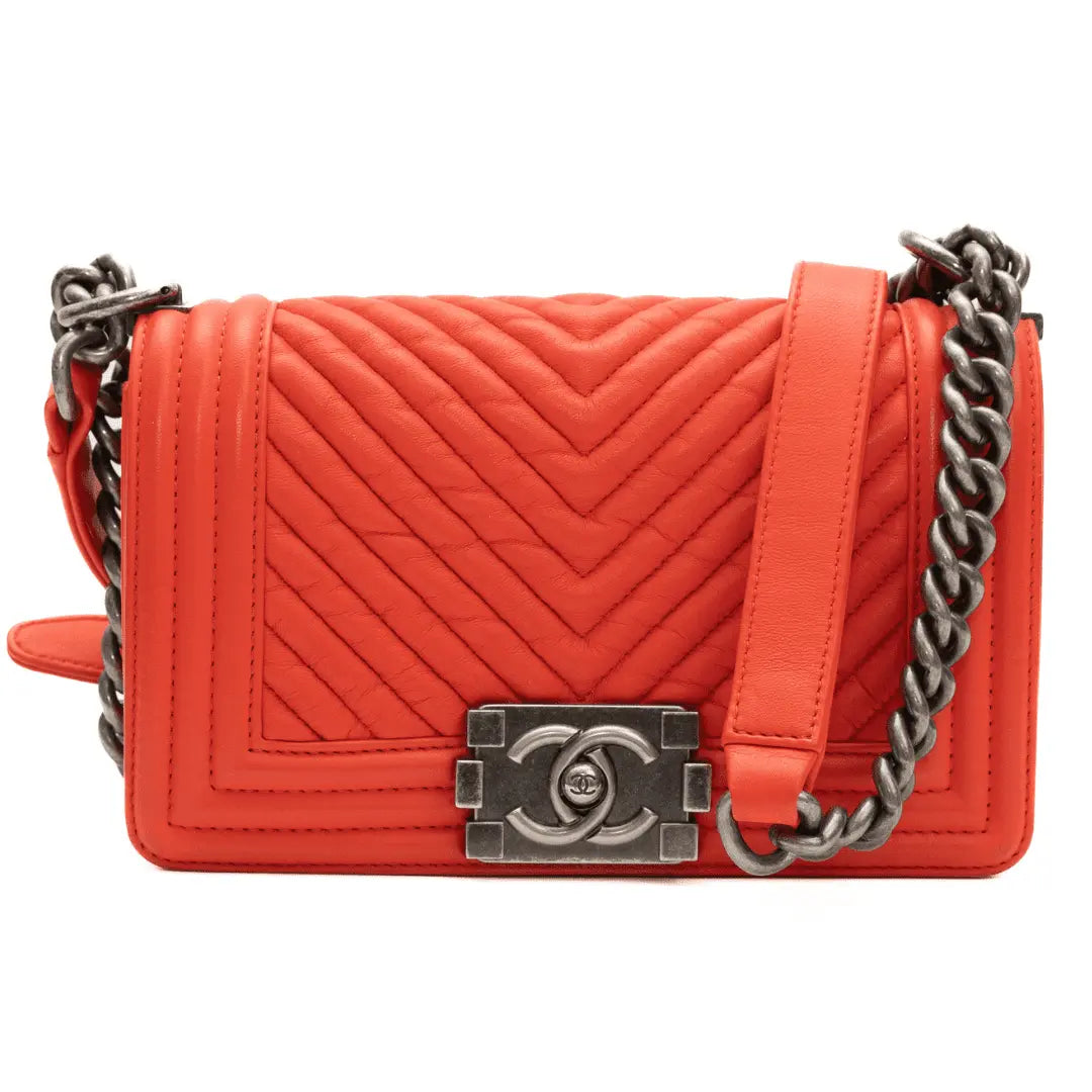 Chanel Mini Boy Bag red