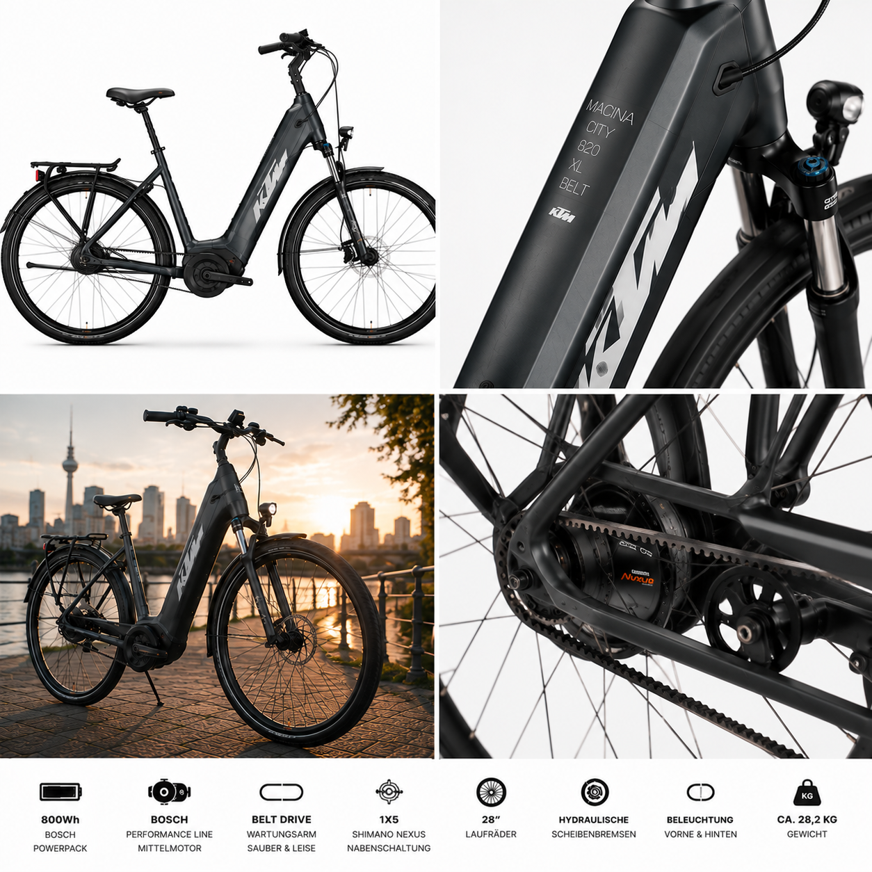 KTM MACINA CITY 820 XL BELT 800Wh 1X5 SHIMANO NEXUS