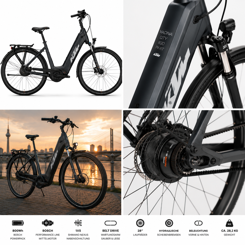 KTM MACINA CITY 830 PX RT 800Wh 1X5 SHIMANO NEXUS