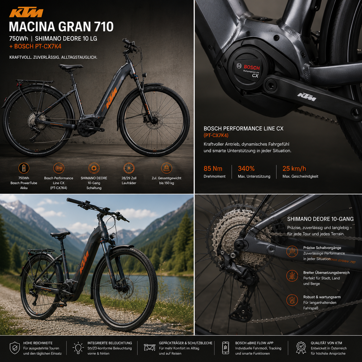 KTM MACINA GRAN 710 750Wh SH DEORE 10 LG +BOSCH PT-CX7K4