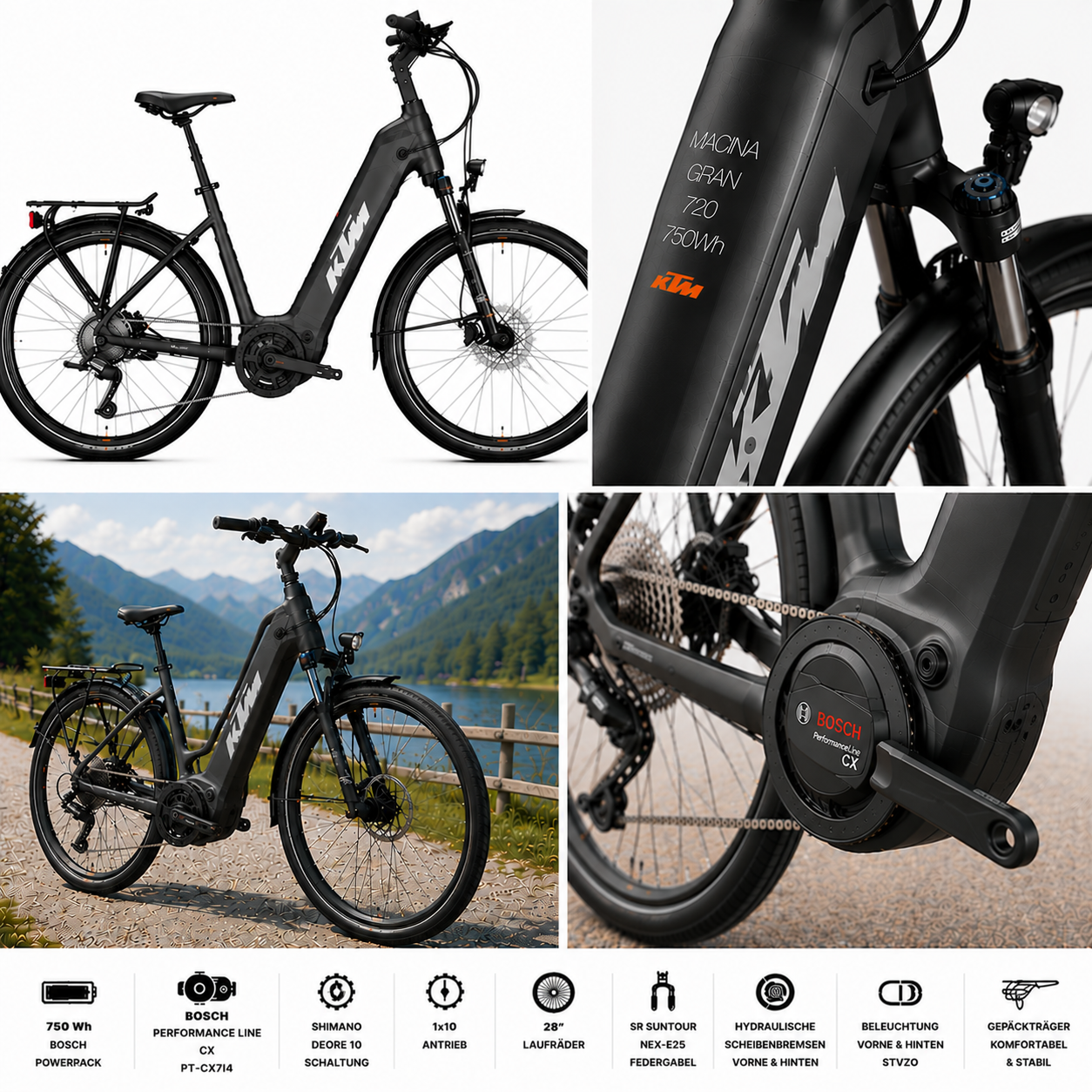 KTM MACINA GRAN 720 750Wh SH DEORE 10 + BOSCH PT-CX7I4