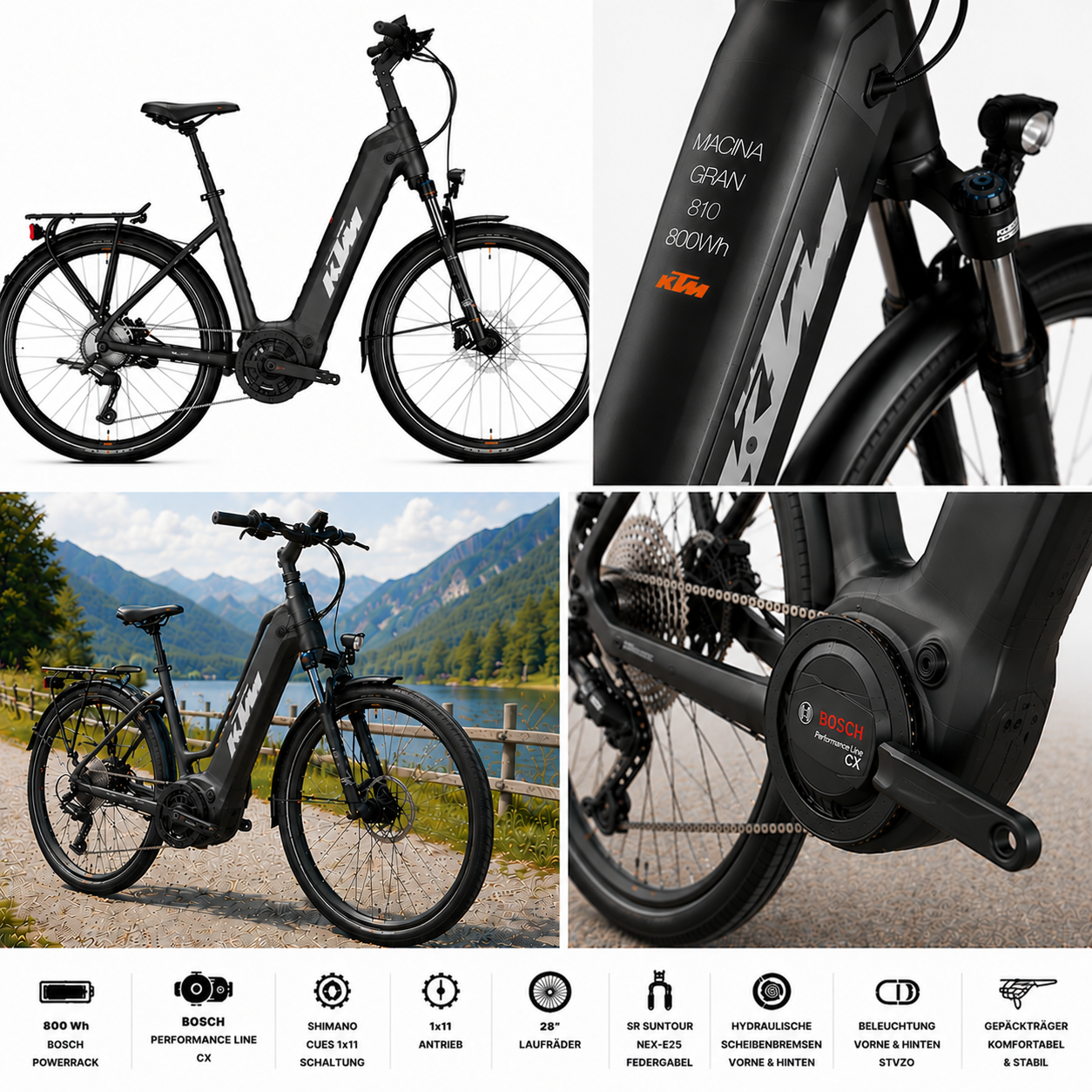 KTM MACINA GRAN 810 800Wh 1X11 SHIMANO CUES