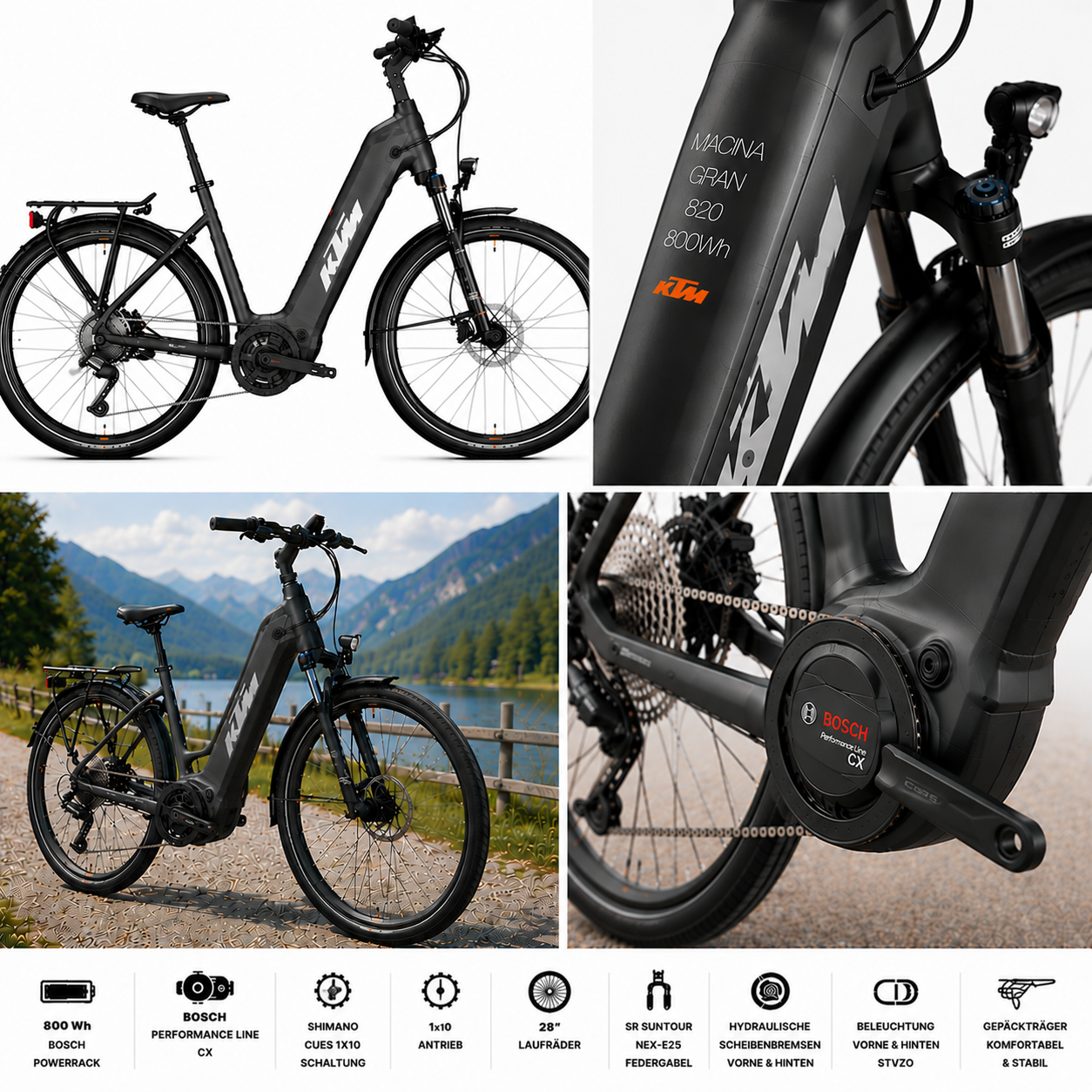 KTM MACINA GRAN 820 800Wh 1X10 SHIMANO CUES
