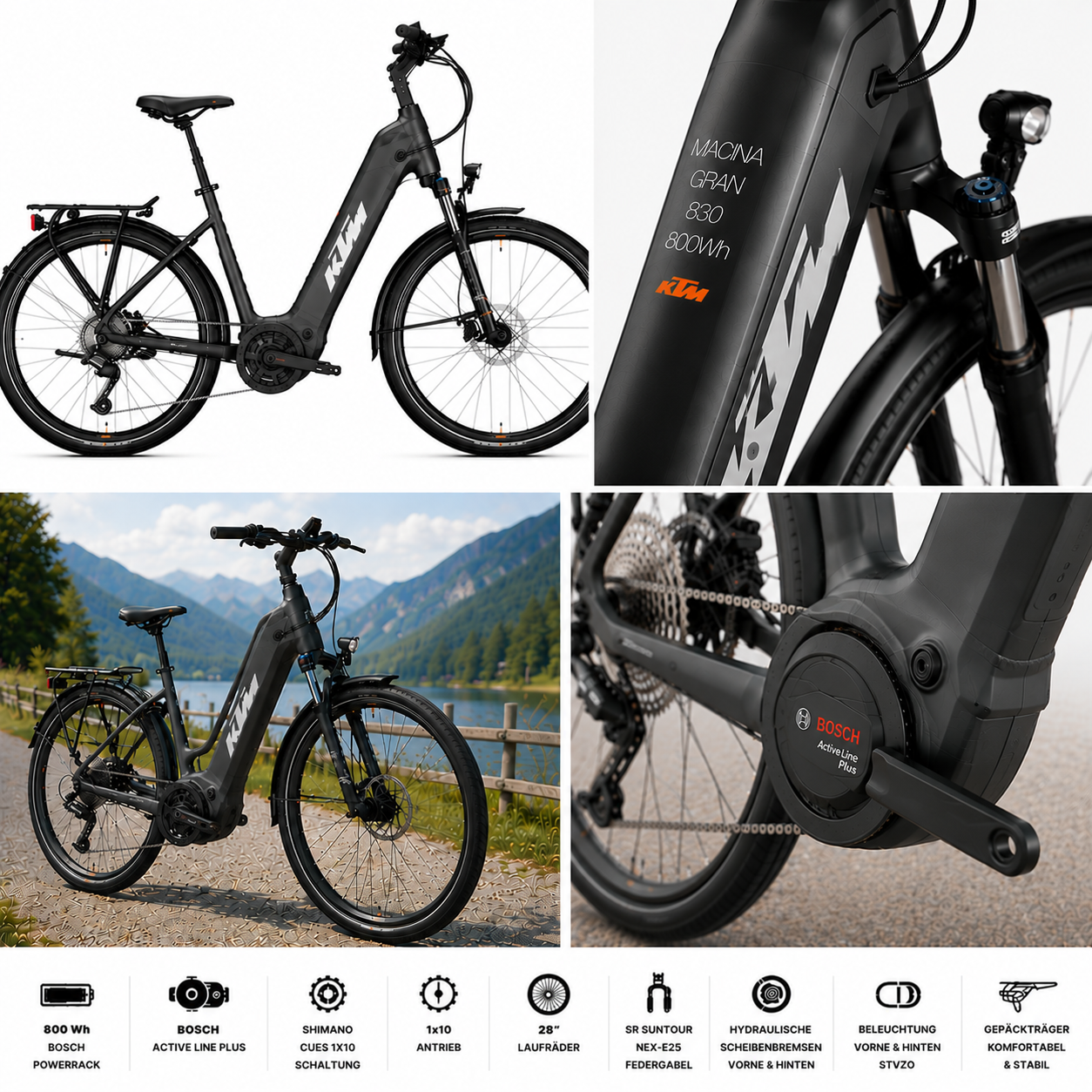 KTM MACINA GRAN 830 800Wh 1X10 SHIMANO CUES