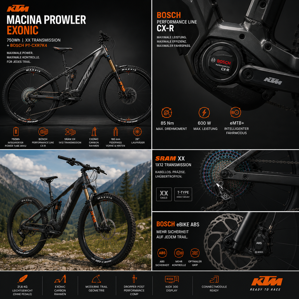 KTM MACINA PROWLER EXONIC 750Wh XX TRANSMISSION+BOSCH PT-CXR7K4
