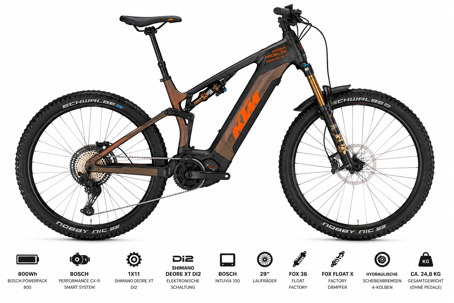 KTM MACINA PROWLER PRESTIGE CX-R 800Wh 1X11 SHIMANO DEORE XT DI2 LG