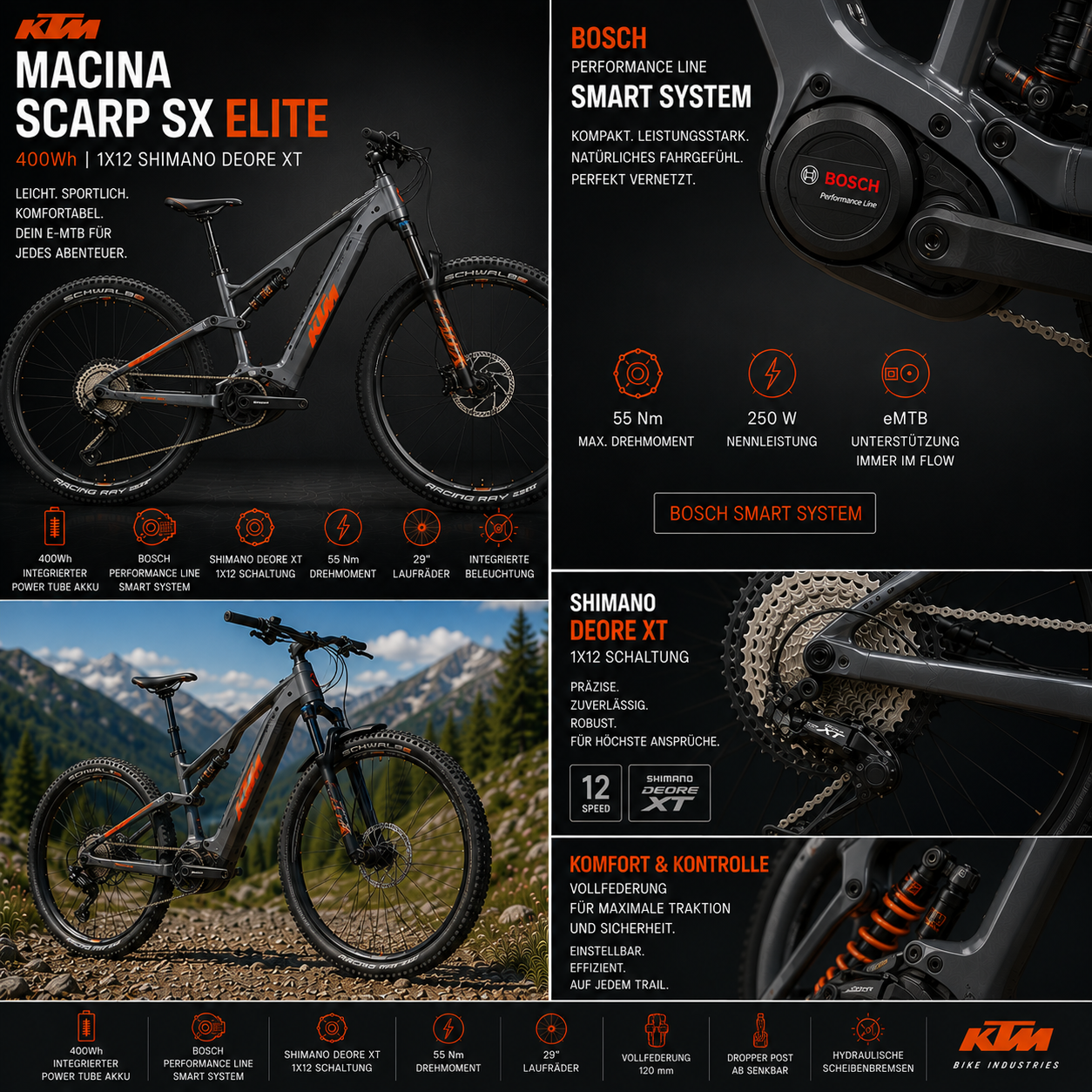 KTM MACINA SCARP SX ELITE 400Wh 1X12 SHIMANO DEORE XT