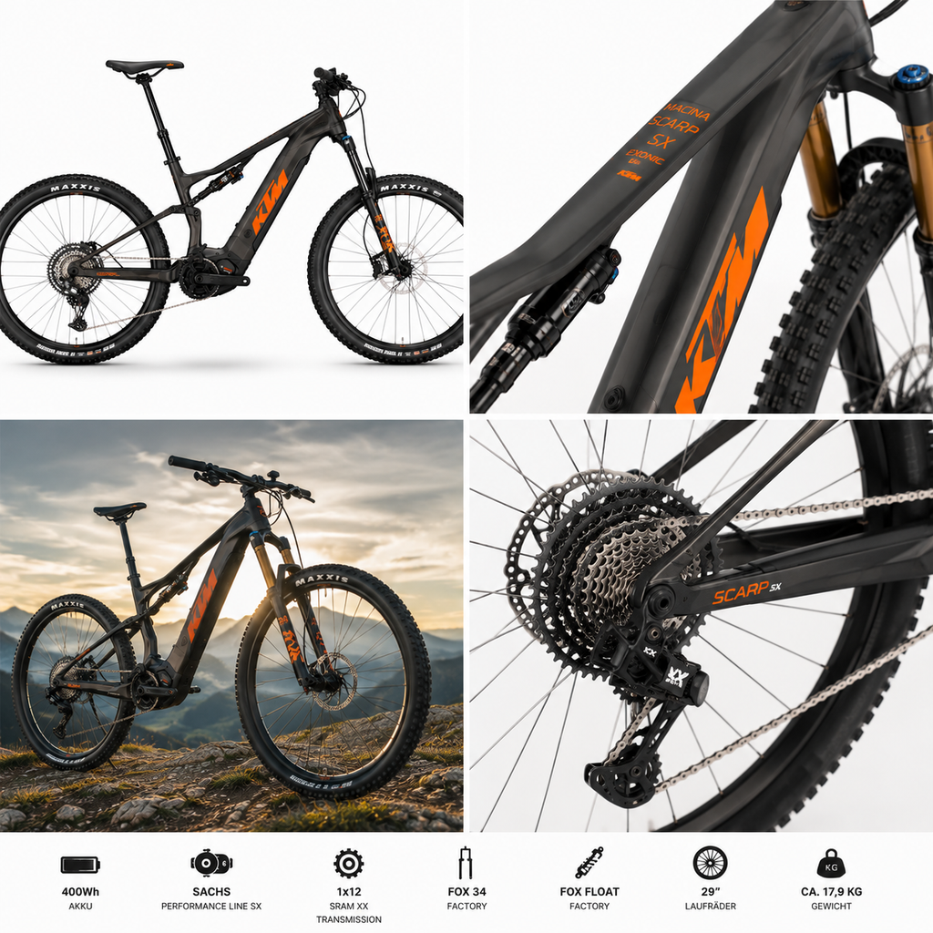 KTM MACINA SCARP SX EXONIC 400Wh 1X12 SRAM XX TRANSMISSION