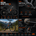 KTM MACINA SPORT SX 10 DI2 400Wh 1X11 SHIMANO CUES DI2