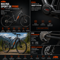 KTM MACINA SPORT SX PRIME 400Wh 1X12 SRAM X0 TRANSMISSION