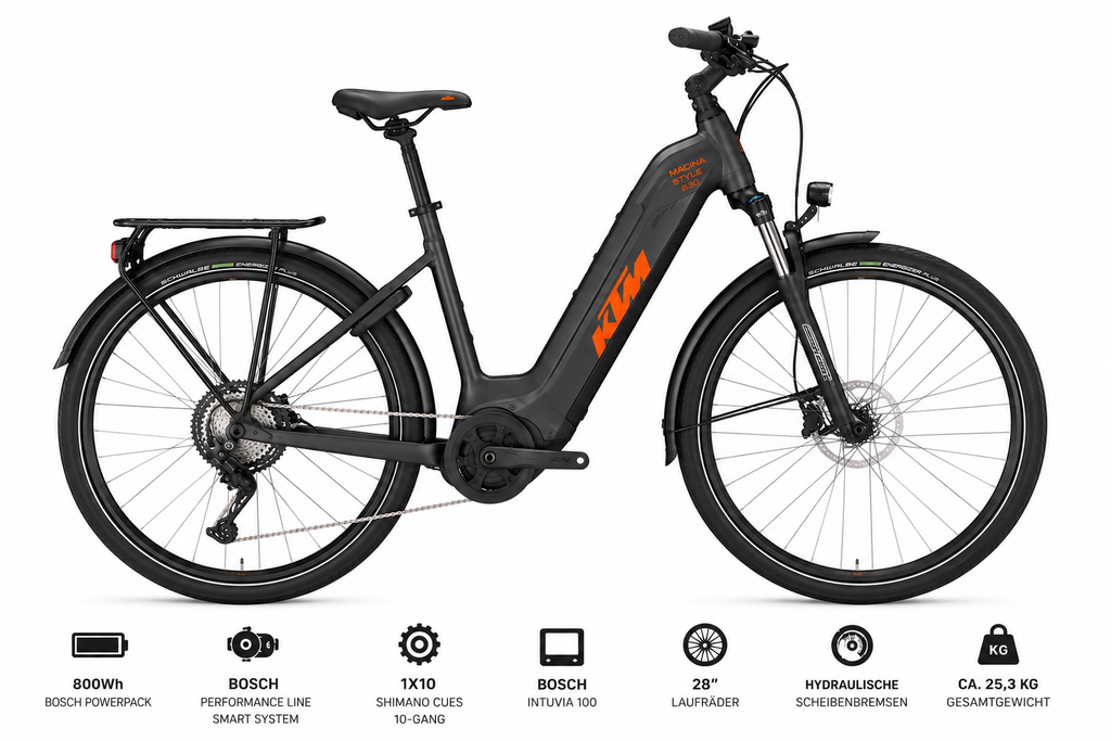 KTM MACINA STYLE 830 800Wh 1X10 SHIMANO CUES
