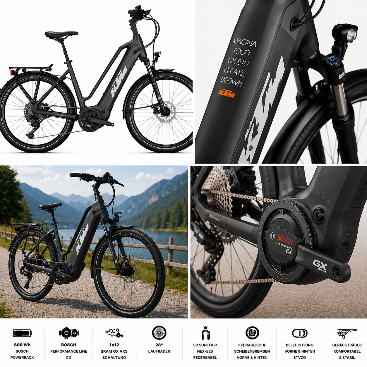 KTM MACINA TOUR CX 810 GX AXS 800Wh 1X12 SRAM GX AXS