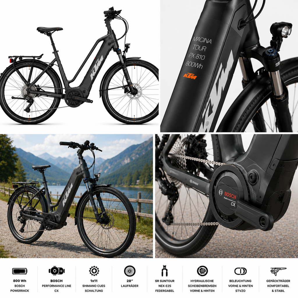 KTM MACINA TOUR PX 810 800Wh 1X11 SHIMANO CUES