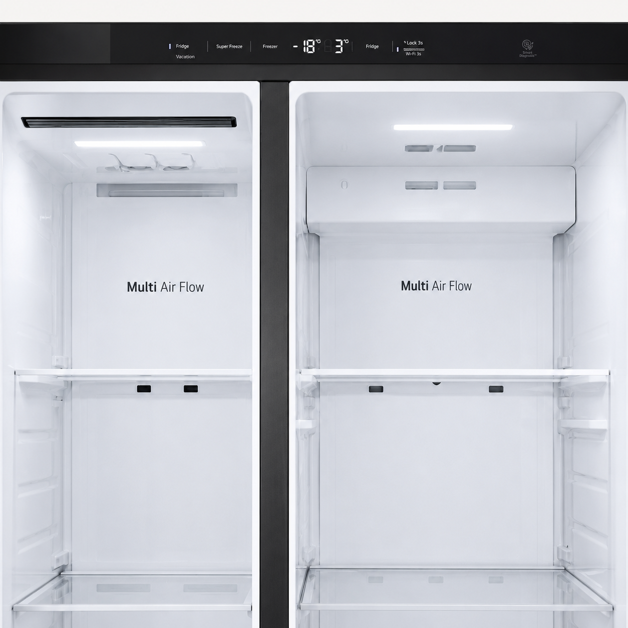 Side-by-Side Kühlschrank – Premium Crushed Ice, Wasserspender