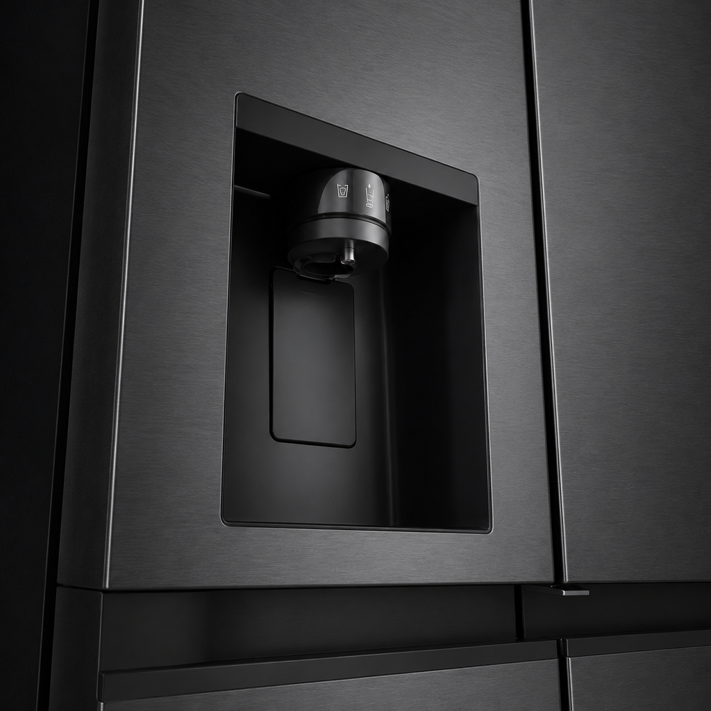 Side-by-Side Kühlschrank – Premium Crushed Ice, Wasserspender