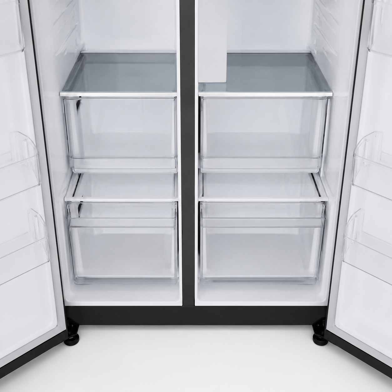 Side-by-Side Kühlschrank – Premium Crushed Ice, Wasserspender