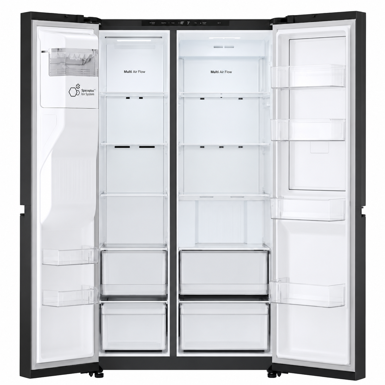 Side-by-Side Kühlschrank – Premium Crushed Ice, Wasserspender