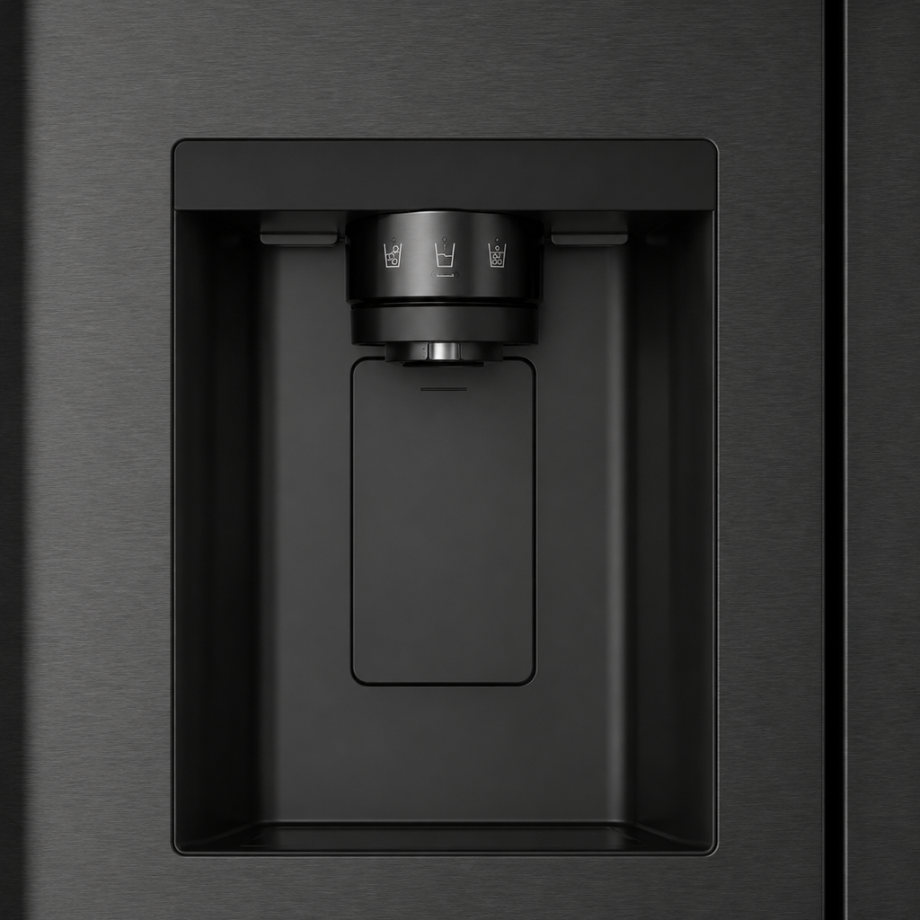 Side-by-Side Kühlschrank – Premium Crushed Ice, Wasserspender