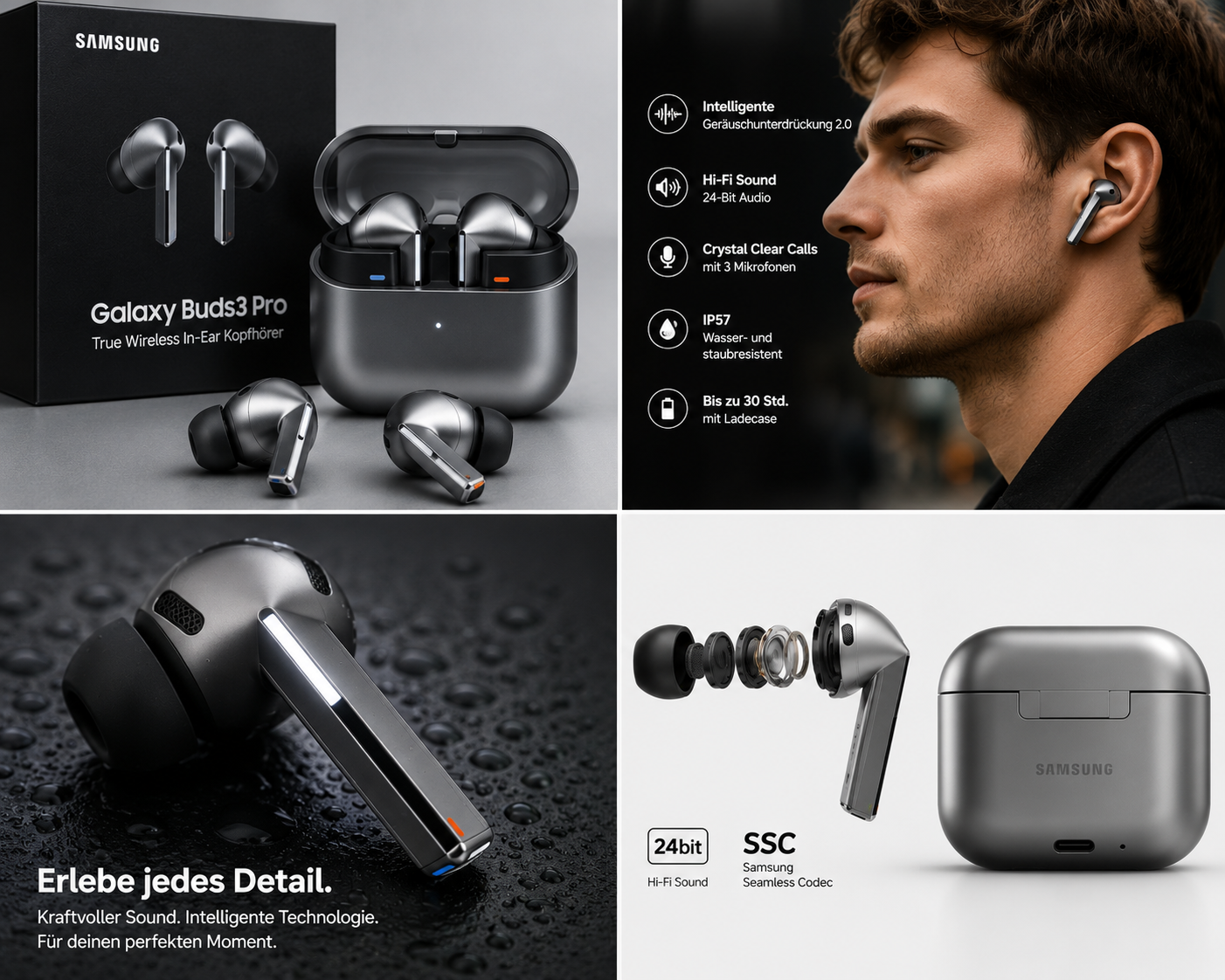 Samsung Galaxy Buds3 Pro True Wireless In-Ear Kopfhörer