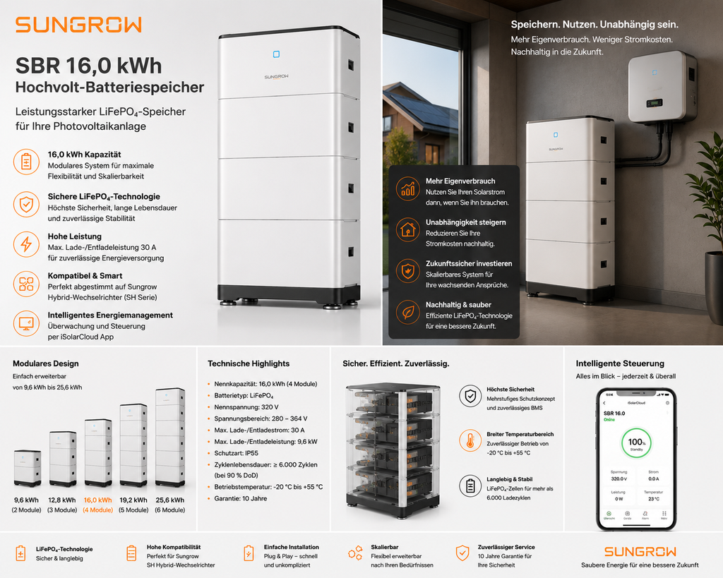 Sungrow SBR 16,0 kWh Speicher