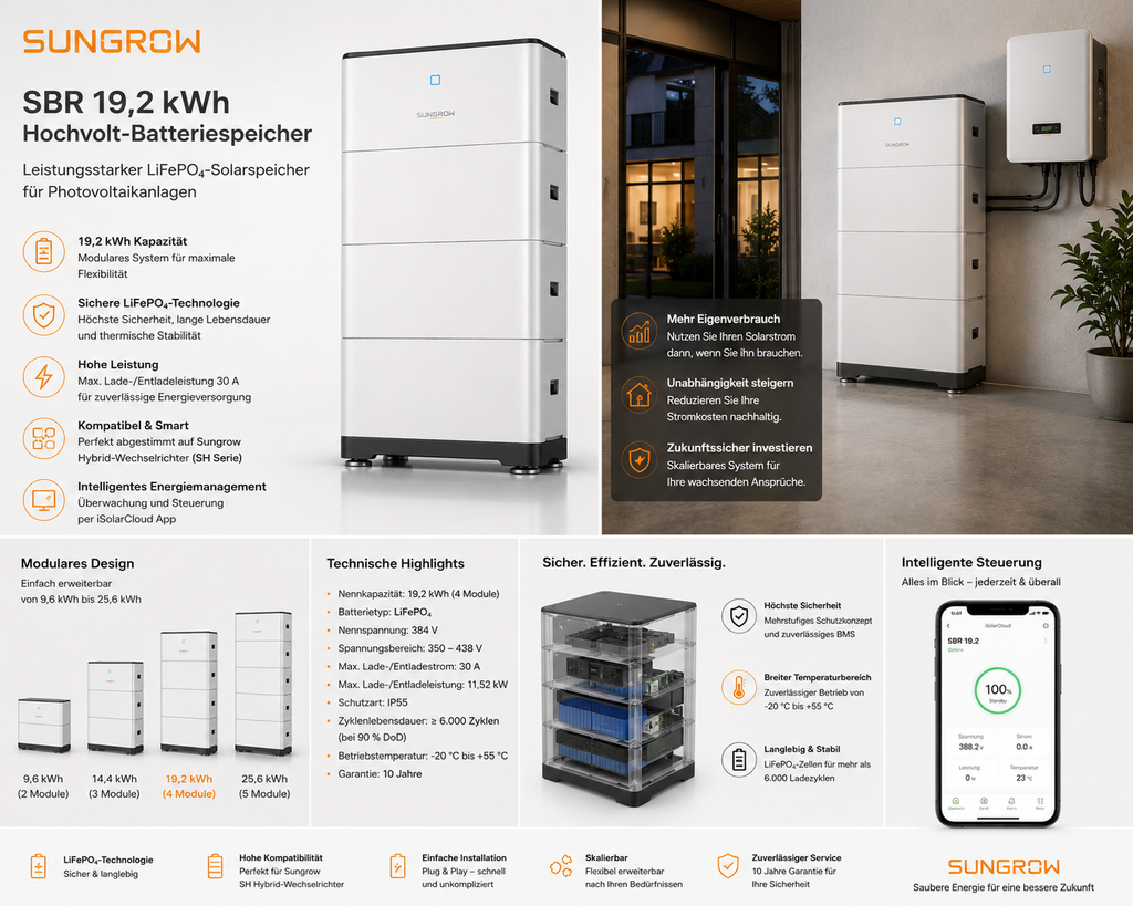Sungrow SBR 19,2 kWh Speicher