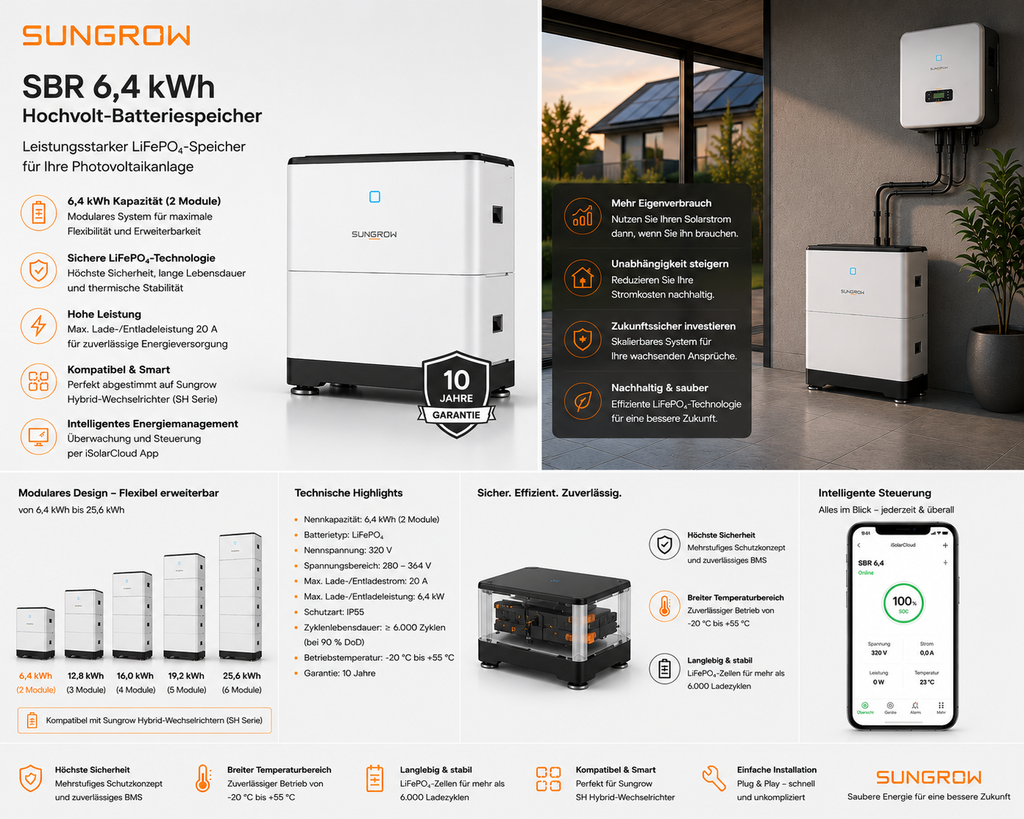 Sungrow SBR 6,4 kWh Speicher