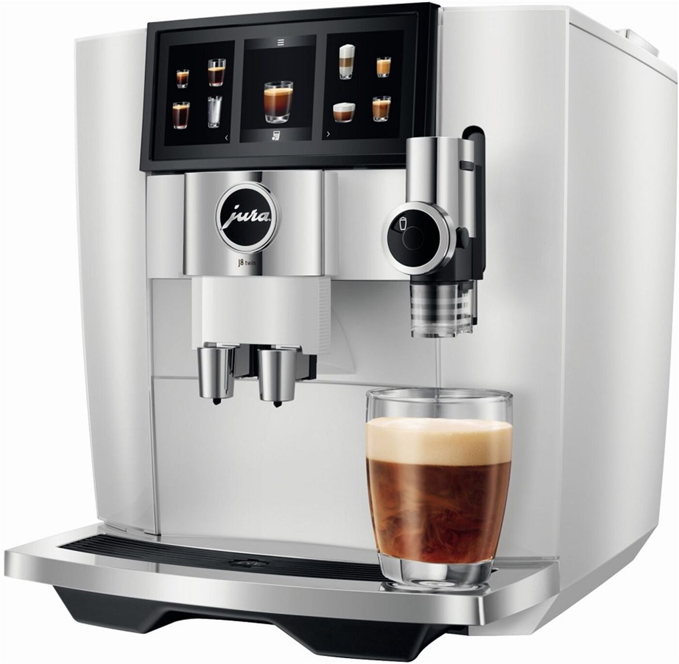 JURA J8 twin Diamond White (EA) + Cool Control 0,6 l – Premium Kaffeevollautomaten-Set