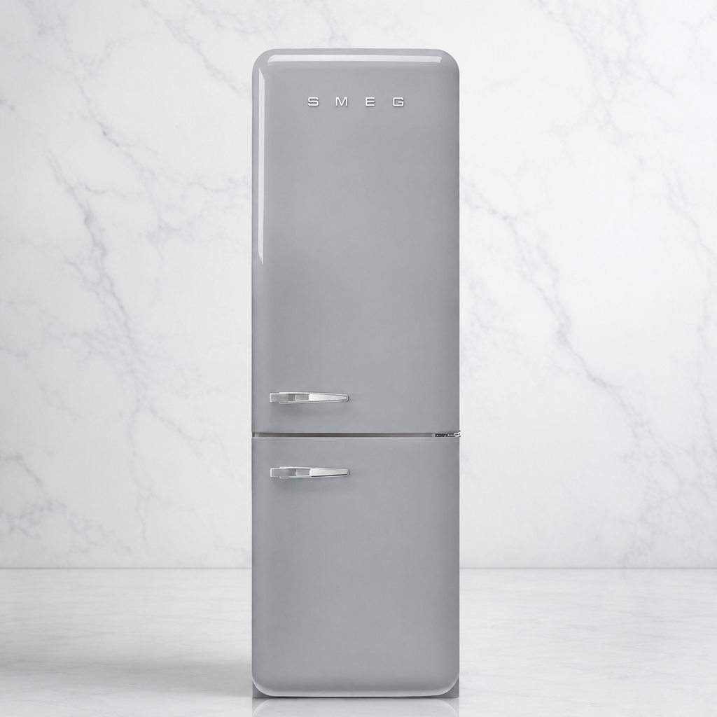SMEG FAB32RSV5 Retro Kühl-Gefrierkombination Silber Metallic