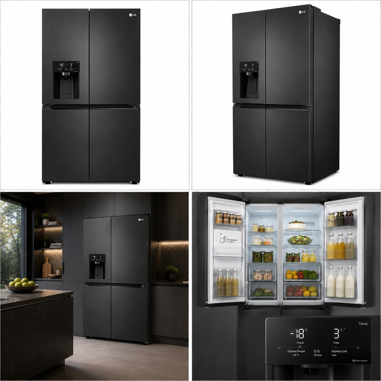 LG GSLC40EPPE Side-by-Side Kühlschrank – Premium Crushed Ice, Wasserspender