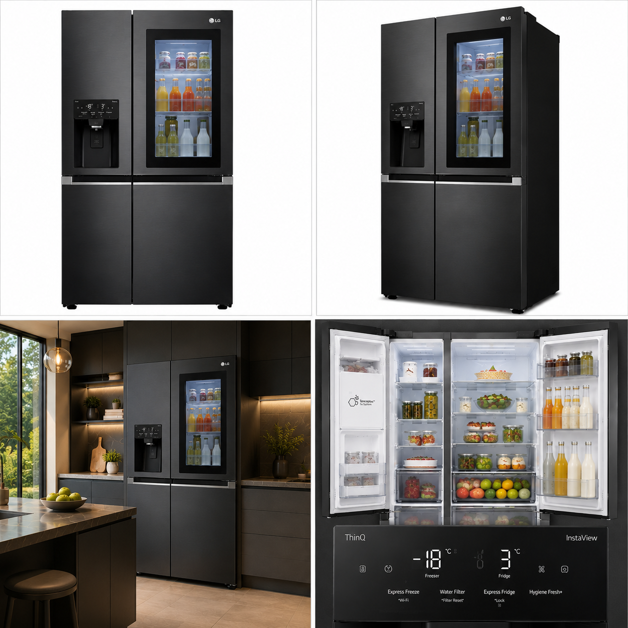 LG GSXE91EVAD InstaView® Side-by-Side Kühlschrank