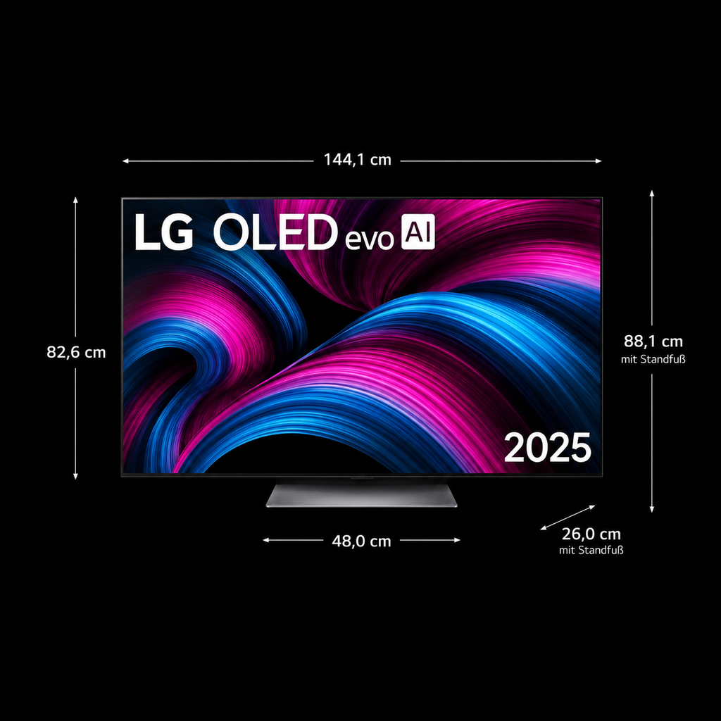 LG OLED65C5ELB 65 Zoll 4K OLED evo AI Smart TV – C5, α9 AI, webOS 25