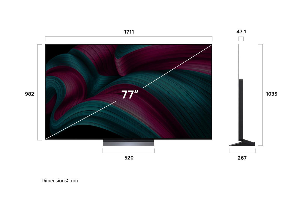 LG OLED77C58LA 77 Zoll 4K OLED evo AI Smart TV – C5, webOS 25