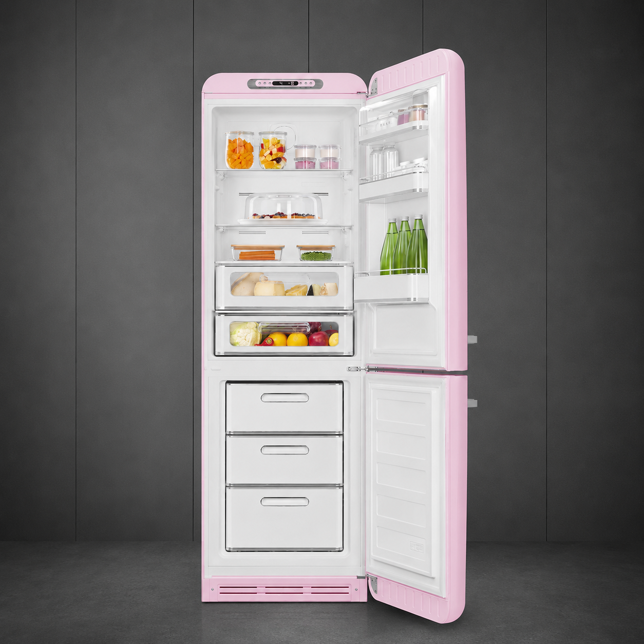 SMEG FAB32RPK5 Retro Kühl-Gefrierkombination Cadillac Pink