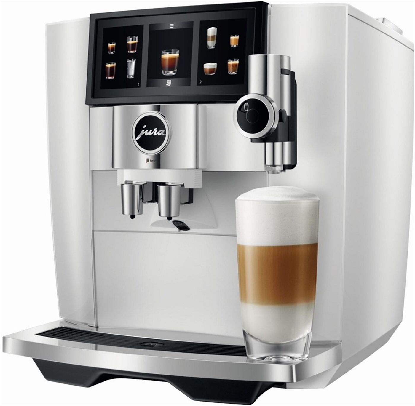JURA J8 twin Diamond White (EA) + Cool Control 0,6 l – Premium Kaffeevollautomaten-Set