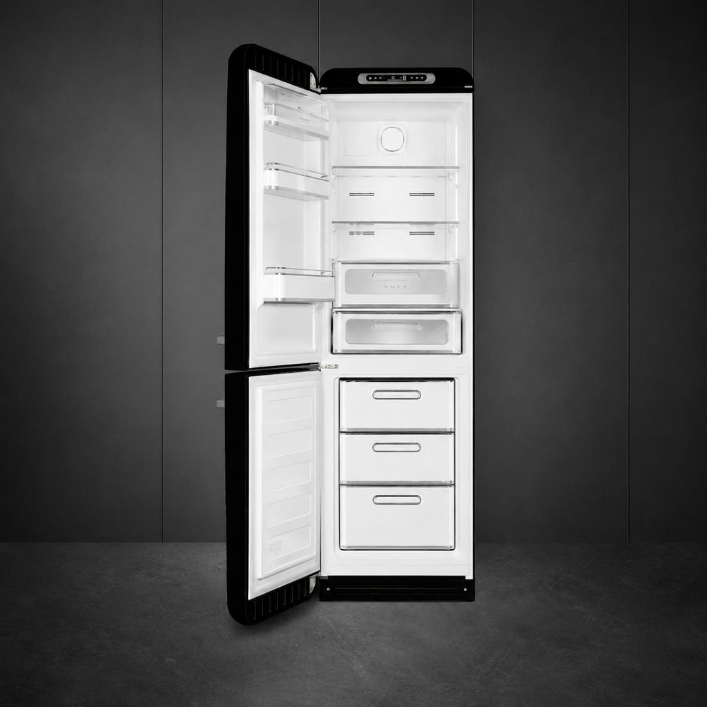 SMEG FAB32LBL5 Retro Kühl-Gefrierkombination Schwarz