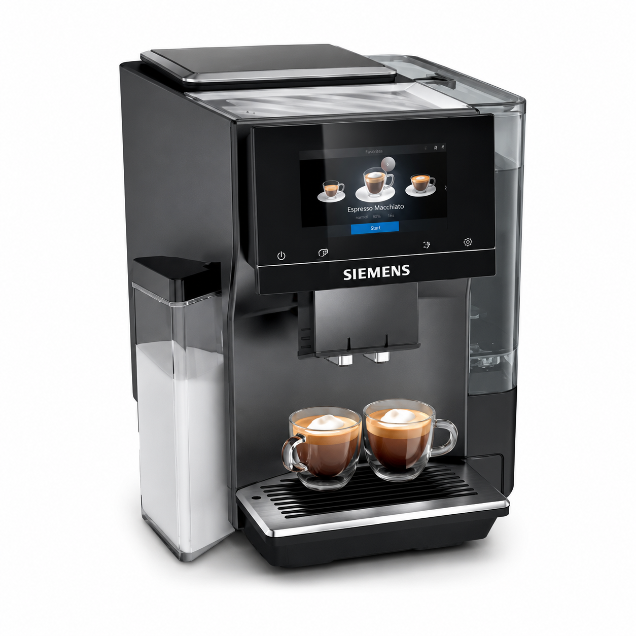Siemens EQ700 integral TQ717D03 Kaffeevollautomat – 5 Zoll TFT-Touchdisplay, Dark Inox